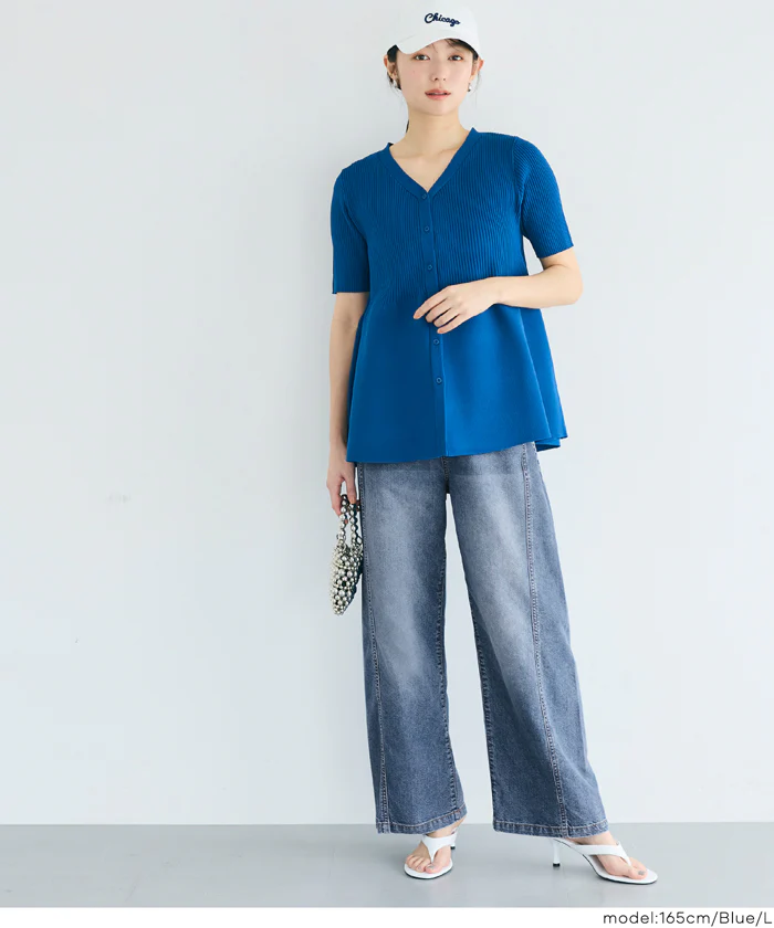 サマーデニムバギーカーブパンツ レディース メール便不可 - Image 15