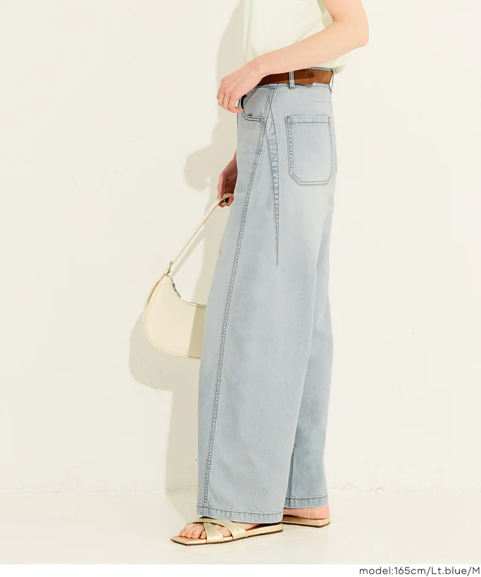 サマーデニムバギーカーブパンツ レディース メール便不可 - Image 5