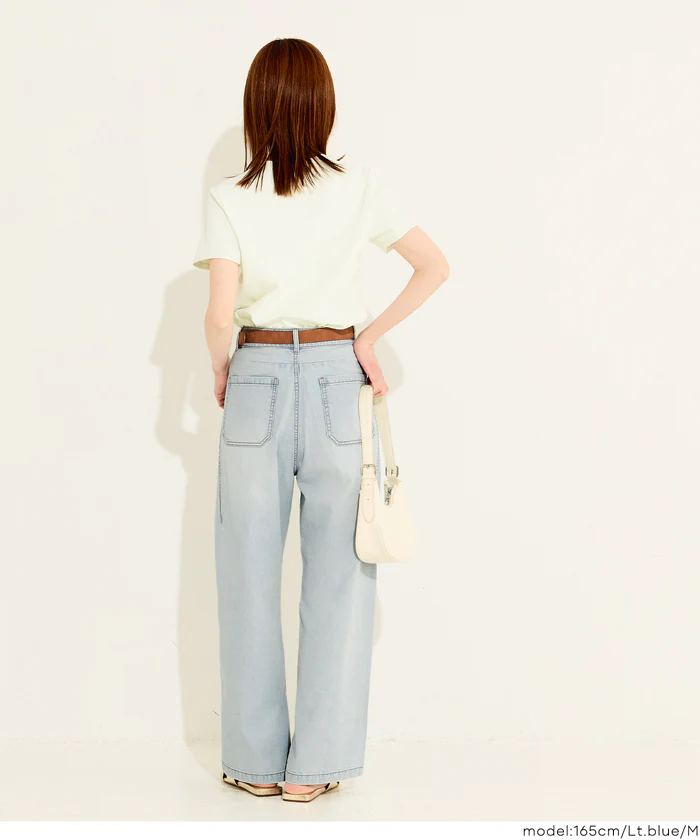サマーデニムバギーカーブパンツ レディース メール便不可 - Image 6