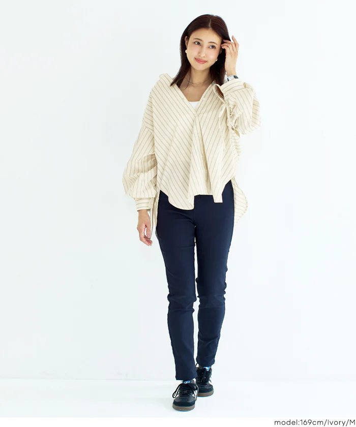 袖シャーリングシャツ レディース メール便不可 - Image 13