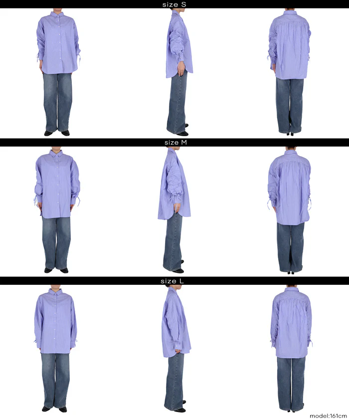 袖シャーリングシャツ レディース メール便不可 - Image 15