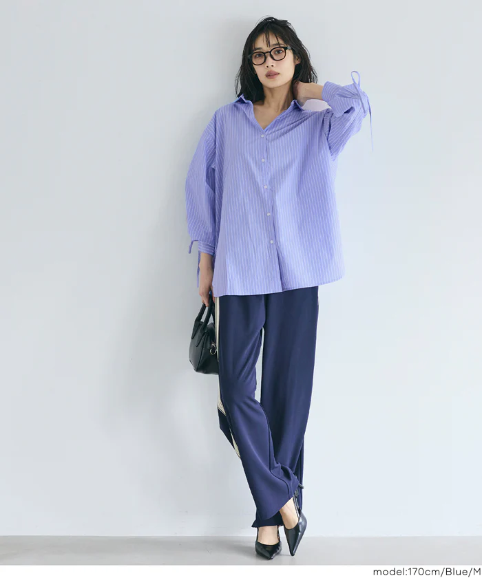 袖シャーリングシャツ レディース メール便不可 - Image 3