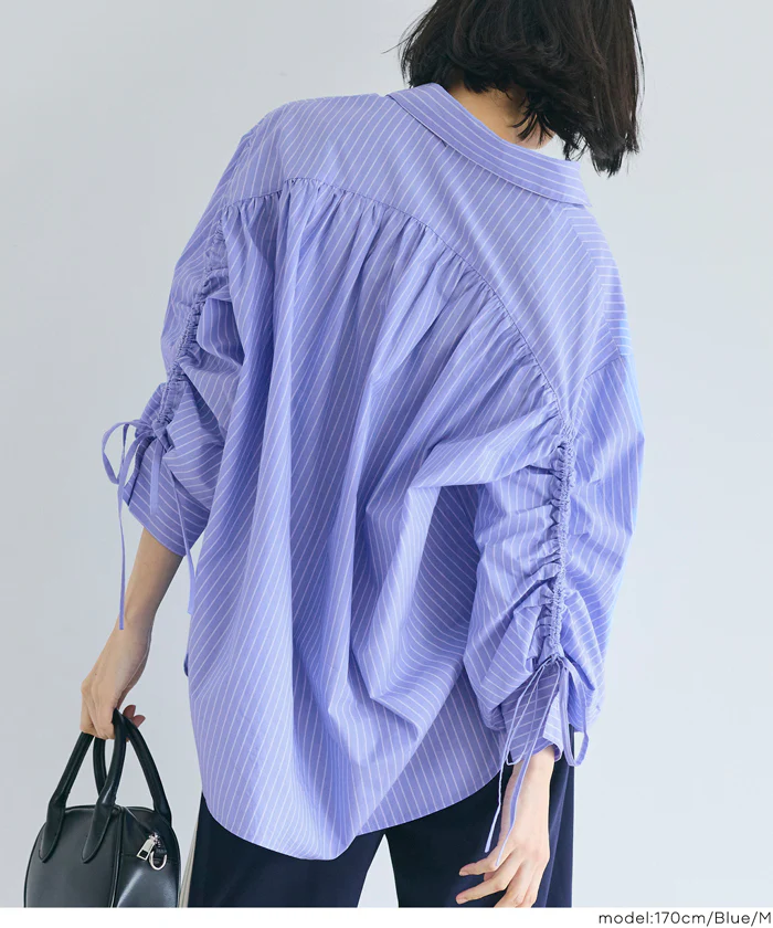 袖シャーリングシャツ レディース メール便不可 - Image 5