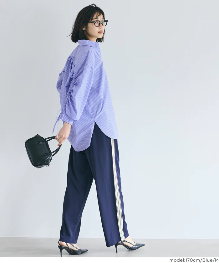 袖シャーリングシャツ レディース メール便不可 - Image 6