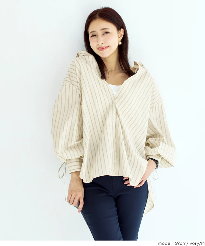 袖シャーリングシャツ レディース メール便不可 - Image 9