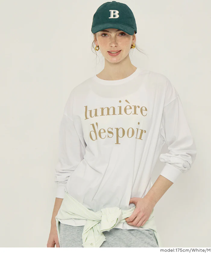 コットンビッグシルエットロゴTシャツ レディース メール便不可 - Image 13