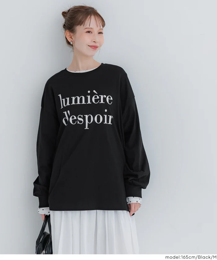 コットンビッグシルエットロゴTシャツ レディース メール便不可 - Image 14