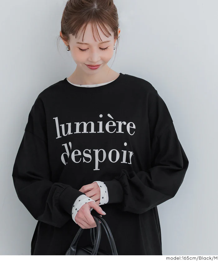 コットンビッグシルエットロゴTシャツ レディース メール便不可 - Image 16