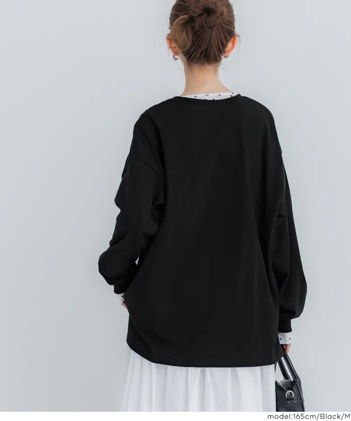 コットンビッグシルエットロゴTシャツ レディース メール便不可 - Image 17