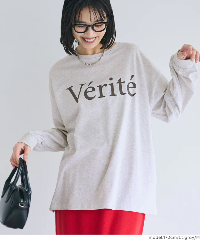 コットンビッグシルエットロゴTシャツ レディース メール便不可 - Image 4