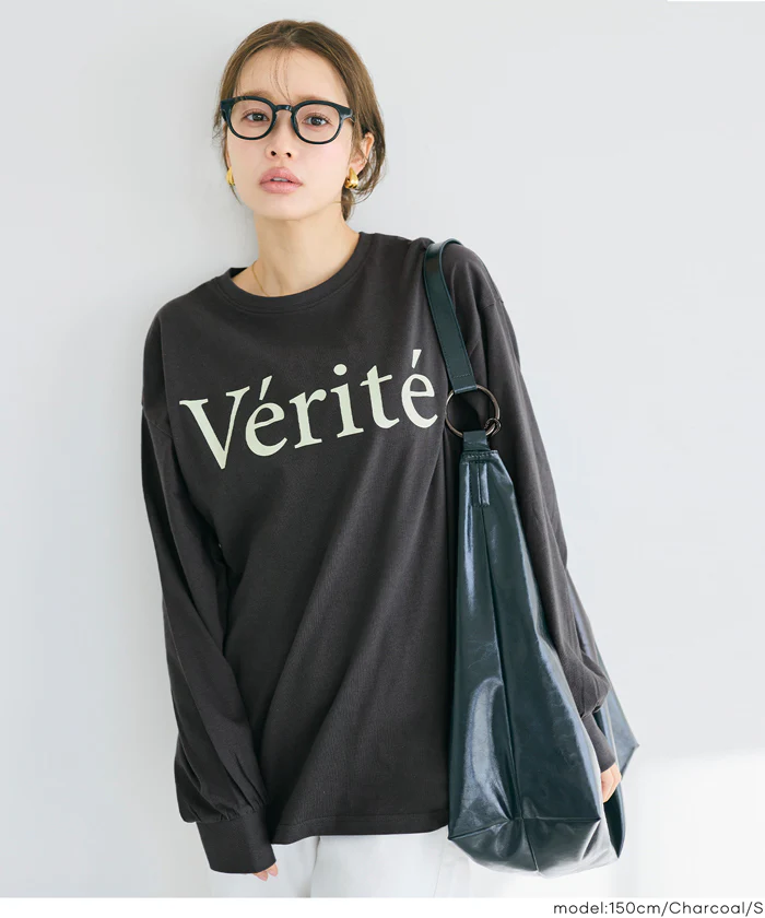 コットンビッグシルエットロゴTシャツ レディース メール便不可 - Image 6