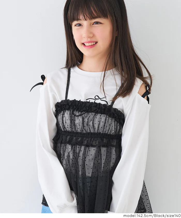 セール★1490円→550円 ドットチュールビスチェ キッズ メール便不可 - Image 10