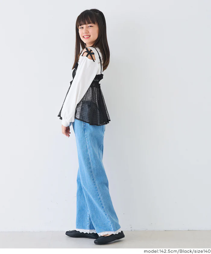 セール★1490円→550円 ドットチュールビスチェ キッズ メール便不可 - Image 12