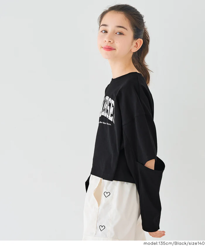 袖スリット長袖Tシャツ キッズ メール便不可 - Image 10