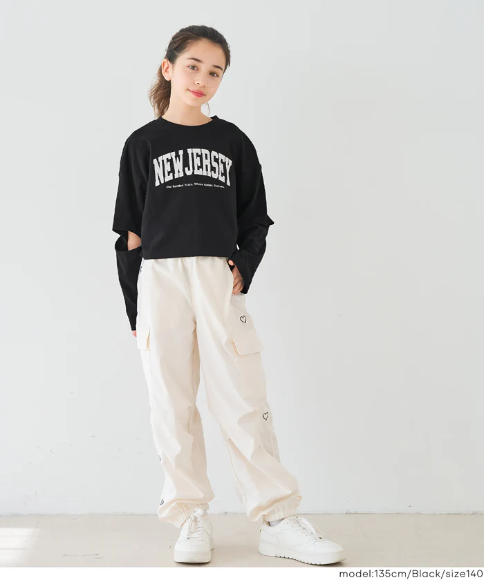 袖スリット長袖Tシャツ キッズ メール便不可 - Image 11