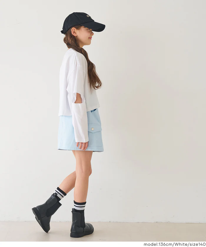 袖スリット長袖Tシャツ キッズ メール便不可 - Image 3