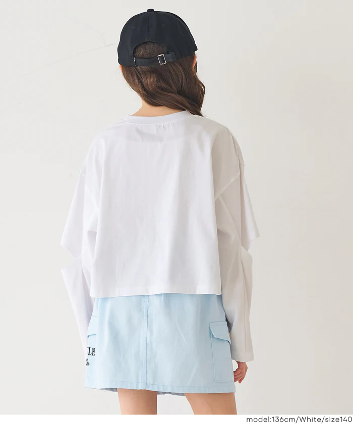 袖スリット長袖Tシャツ キッズ メール便不可 - Image 4
