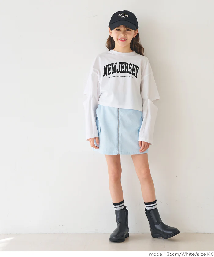 袖スリット長袖Tシャツ キッズ メール便不可 - Image 5