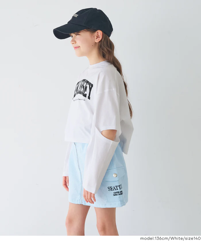 袖スリット長袖Tシャツ キッズ メール便不可 - Image 6