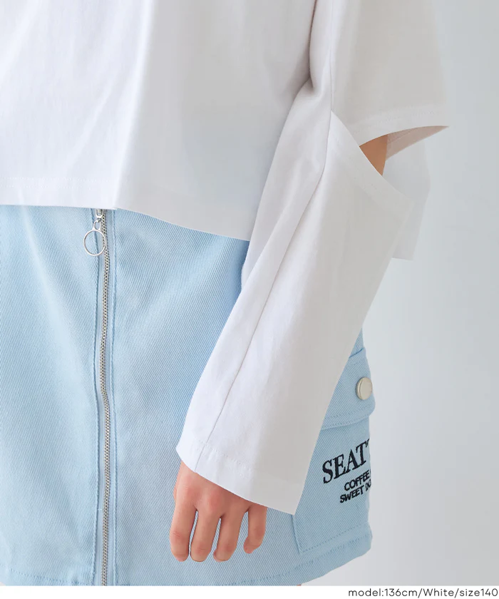 袖スリット長袖Tシャツ キッズ メール便不可 - Image 7