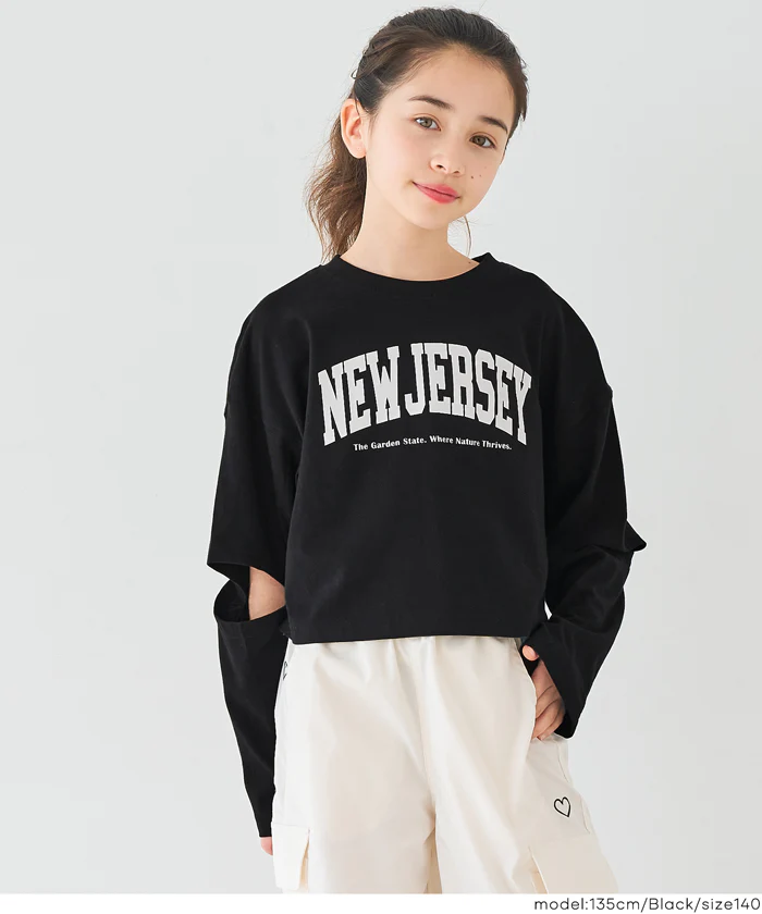 袖スリット長袖Tシャツ キッズ メール便不可 - Image 8