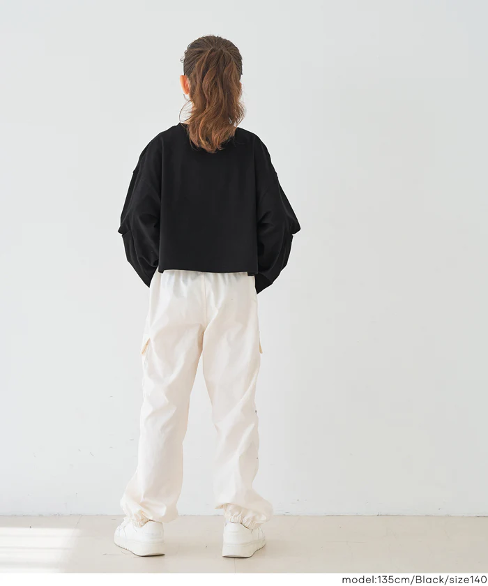 袖スリット長袖Tシャツ キッズ メール便不可 - Image 9