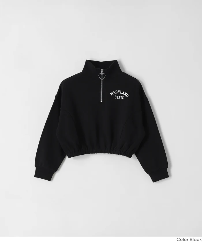 ハーフジップスウェットトップス キッズ メール便不可 - Image 15