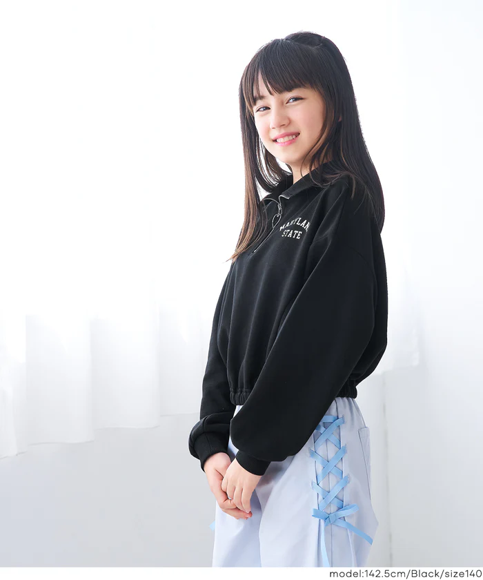 ハーフジップスウェットトップス キッズ メール便不可 - Image 6