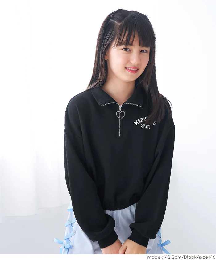 ハーフジップスウェットトップス キッズ メール便不可 - Image 7