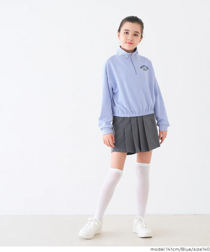 ハーフジップスウェットトップス キッズ メール便不可 - Image 8