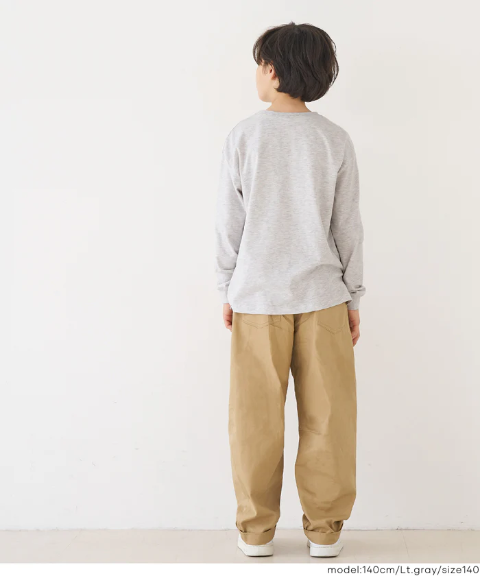 セール★890円→590円親子お揃いコットンビッグシルエットロゴTシャツ キッズ メール便不可 - Image 4