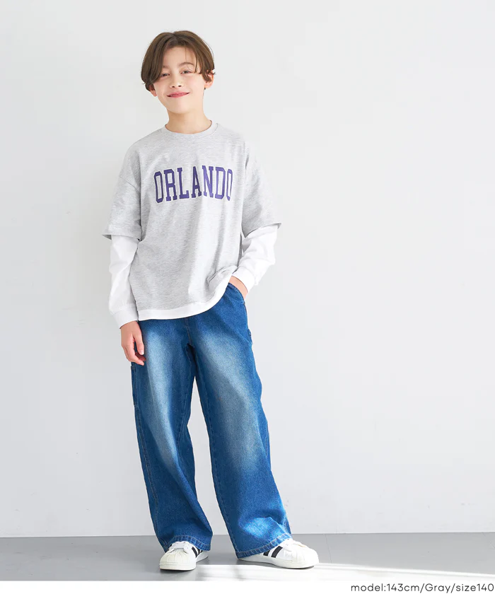 レイヤード長袖Tシャツ キッズ メール便不可 - Image 2