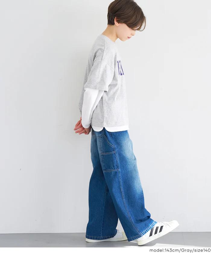 レイヤード長袖Tシャツ キッズ メール便不可 - Image 3