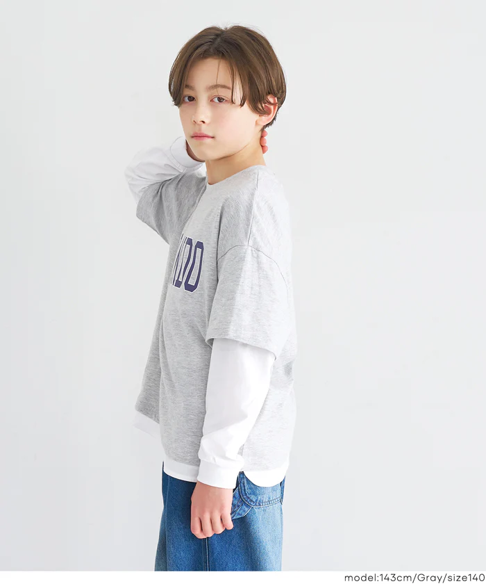 レイヤード長袖Tシャツ キッズ メール便不可 - Image 7