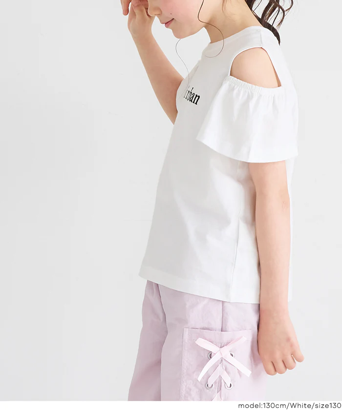 セール★990円→790円 肩あきフリルTシャツ キッズ メール便可 - Image 12