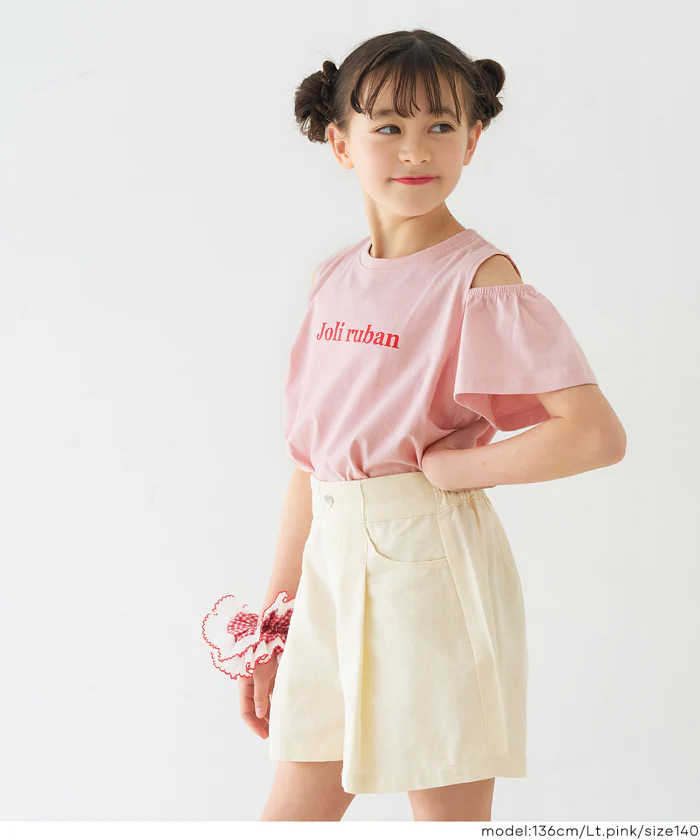 セール★990円→790円 肩あきフリルTシャツ キッズ メール便可 - Image 3