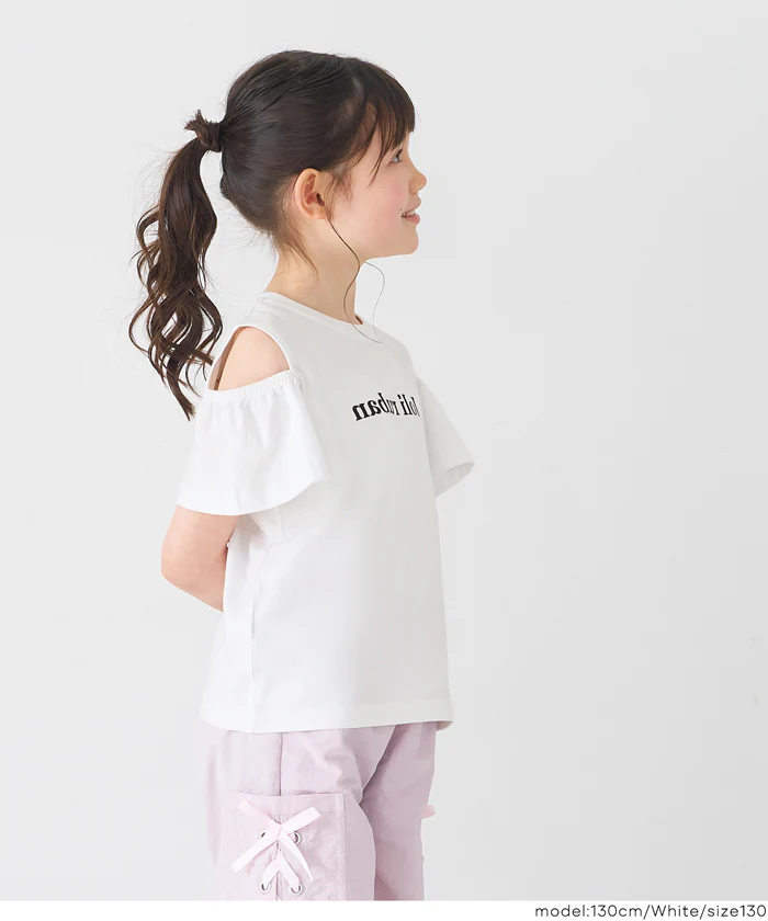 セール★990円→790円 肩あきフリルTシャツ キッズ メール便可 - Image 9