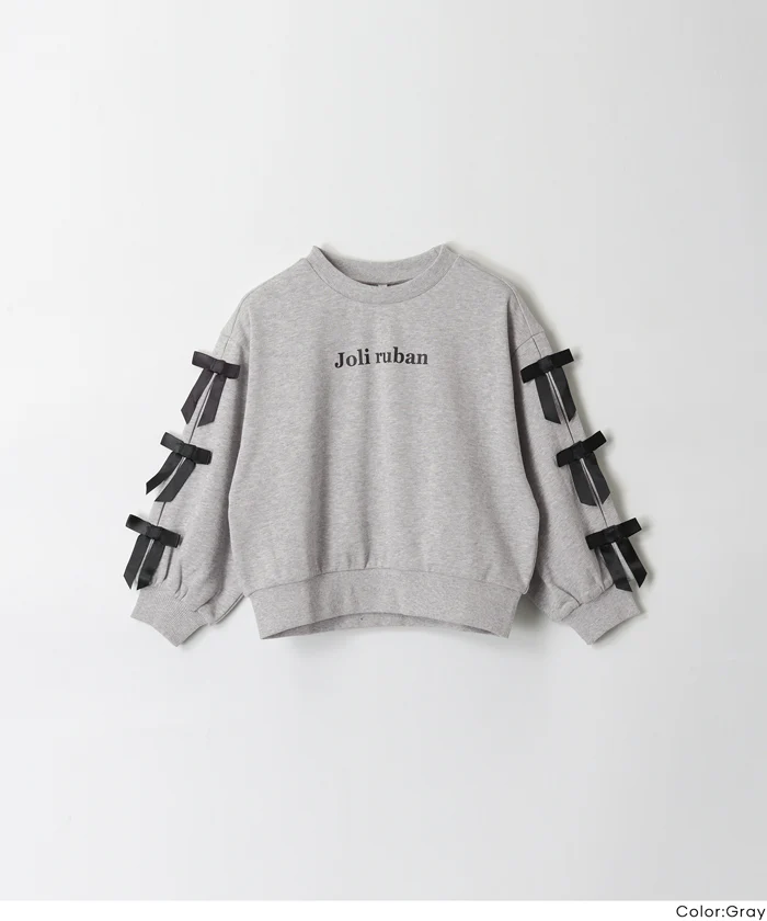 袖リボンスウェットトップス キッズ メール便不可 - Image 15