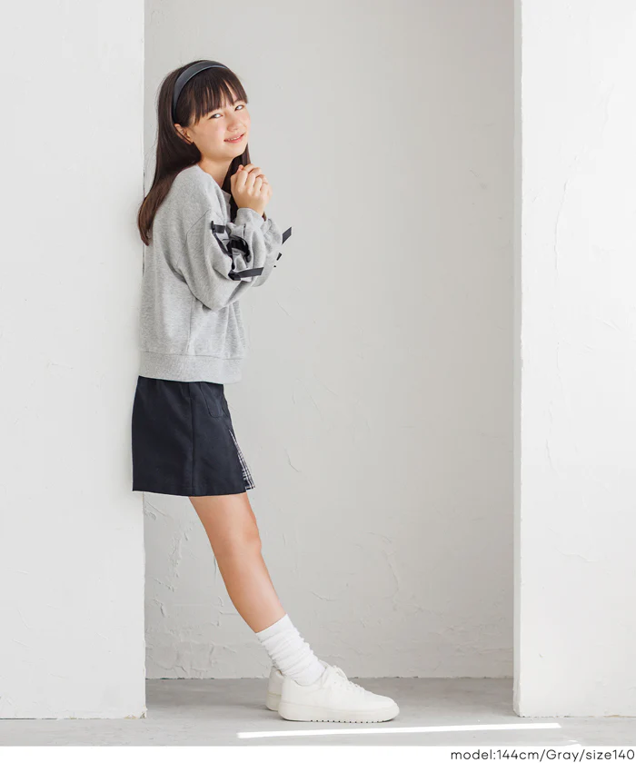 袖リボンスウェットトップス キッズ メール便不可 - Image 6