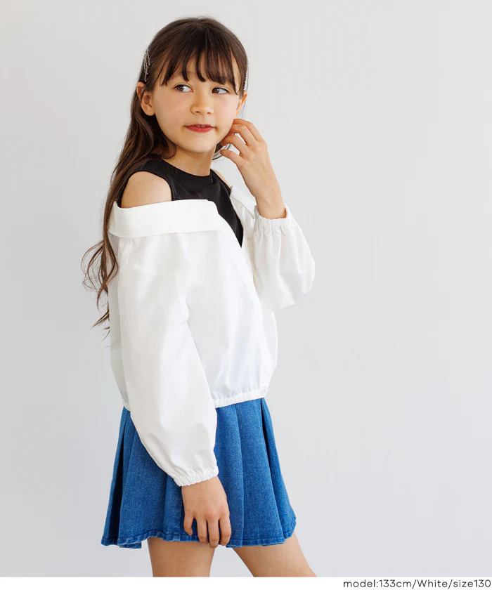 タンクドッキング肩あき長袖シャツ キッズ メール便不可 - Image 5