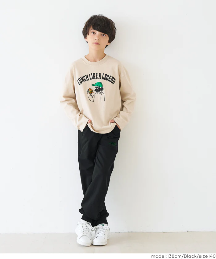 刺繍スウェットジョガーパンツ キッズ メール便不可 - Image 10