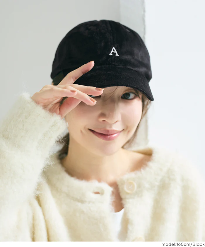 セール★1490円→990円 ベロアロゴキャップ レディース メール便不可 - Image 13