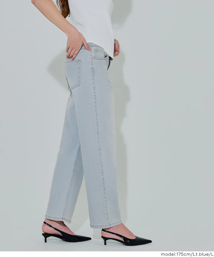【公式アプリ限定★レビューポイントUP商品】ムーヴデニムストレートパンツ レディース メール便不可 - Image 11