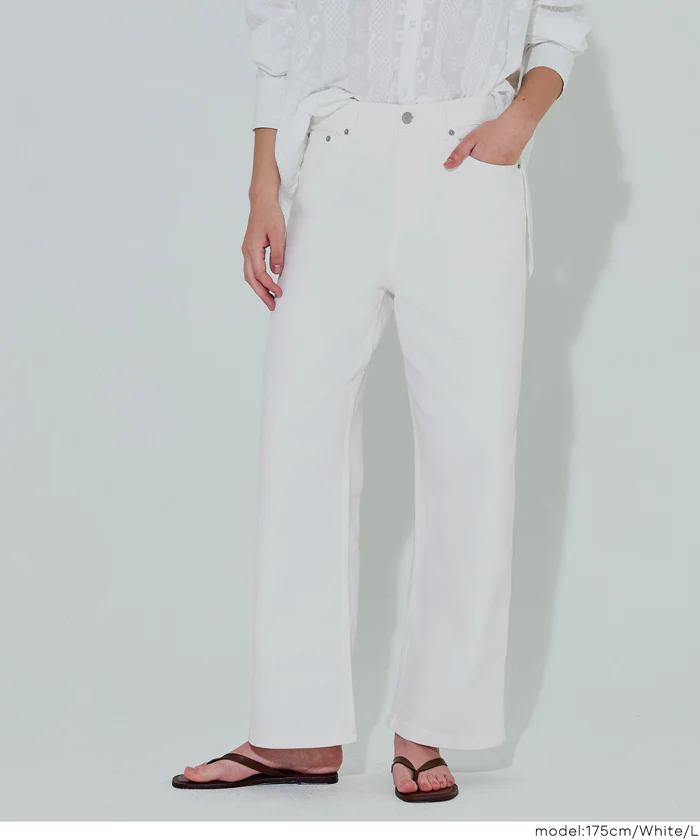 【公式アプリ限定★レビューポイントUP商品】ムーヴデニムストレートパンツ レディース メール便不可 - Image 7