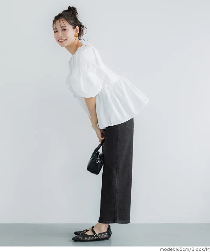 【公式アプリ限定★レビューポイントUP商品】ムーヴデニム9分丈パンツ レディース メール便不可 - Image 8