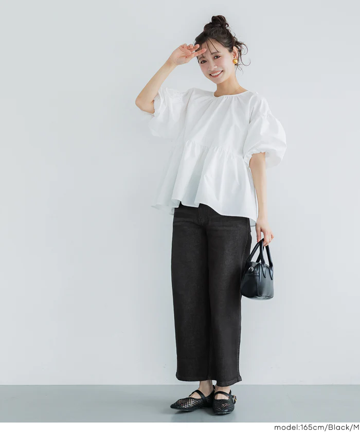 【公式アプリ限定★レビューポイントUP商品】ムーヴデニム9分丈パンツ レディース メール便不可 - Image 9