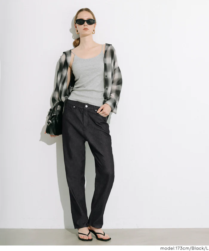 サマーデニムテーパードパンツ レディース メール便不可 - Image 14