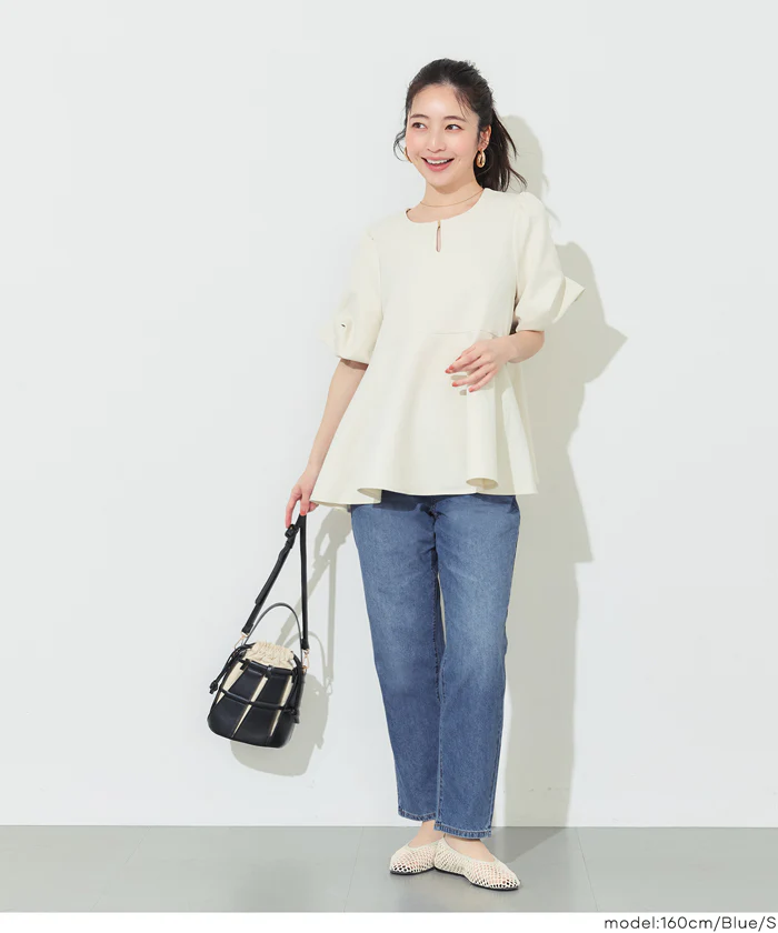 サマーデニムテーパードパンツ レディース メール便不可 - Image 19