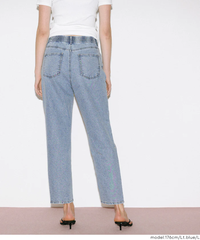 サマーデニムテーパードパンツ レディース メール便不可 - Image 6