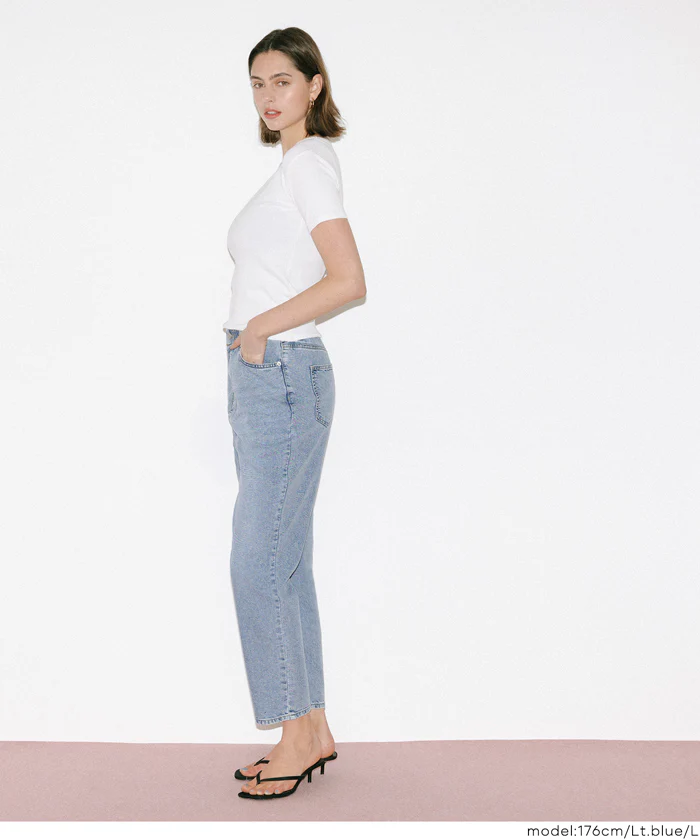 サマーデニムテーパードパンツ レディース メール便不可 - Image 8